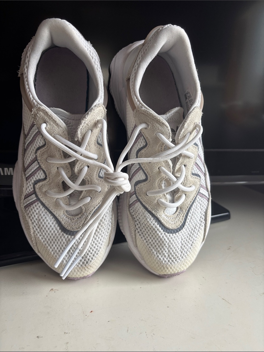 adidas White and Light Gray Women's Athletic Sneakers
